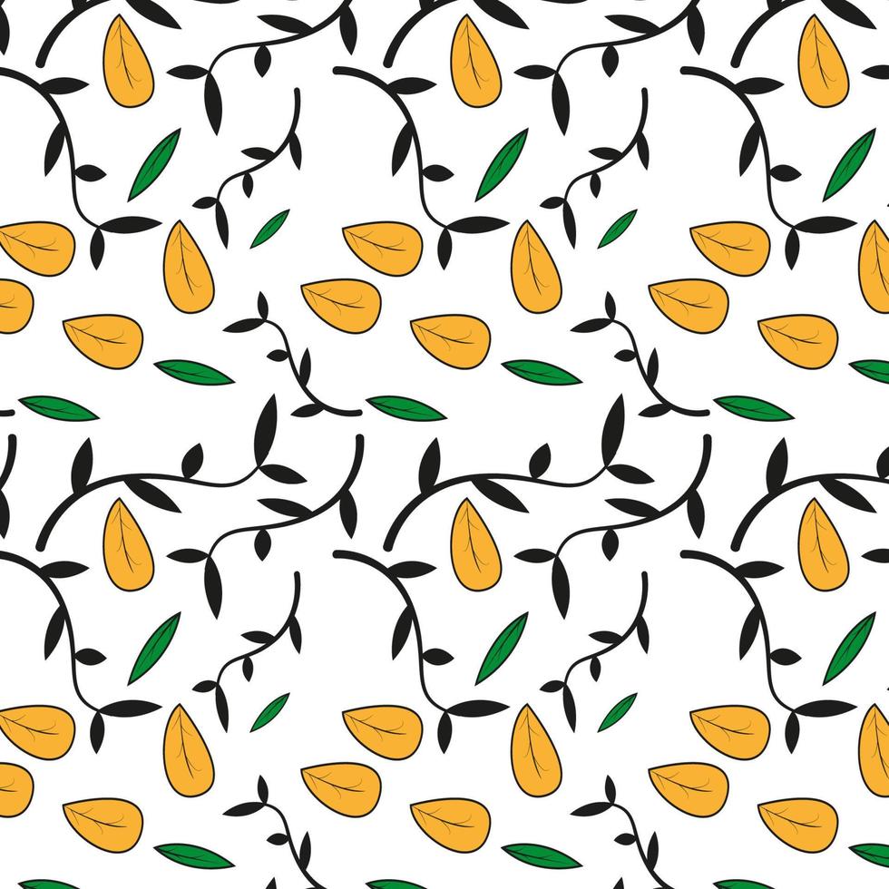 bamboo leaf pattern along with other leaves vector