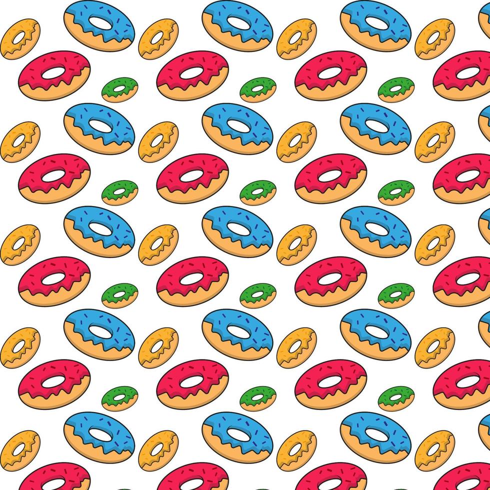 donuts many variants of pattern background flavors vector