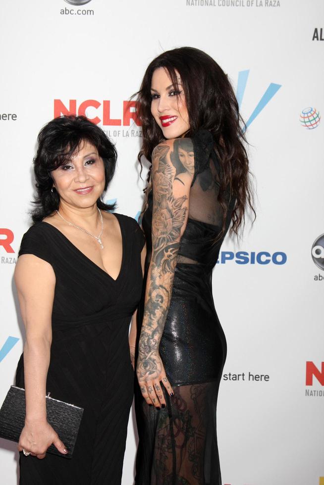 Katherine von Drachenberg, aka Kat Von D and Her mother She has a Tattoo of her mom on her shoulder arriving at the 2009 ALMA Awards Royce Hall, UCLA Los Angeles, CA September 17, 2009 photo