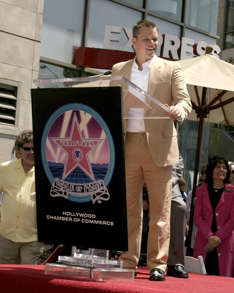 Matt Damon Matt Damon receives Star on the Hollywood Walk of Fame Los Angeles, CA July 25, 2007 2007 photo
