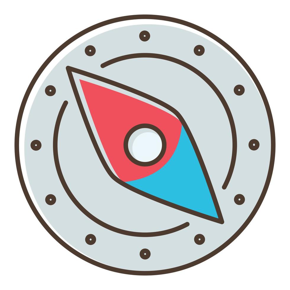 Compass icon, flat style vector