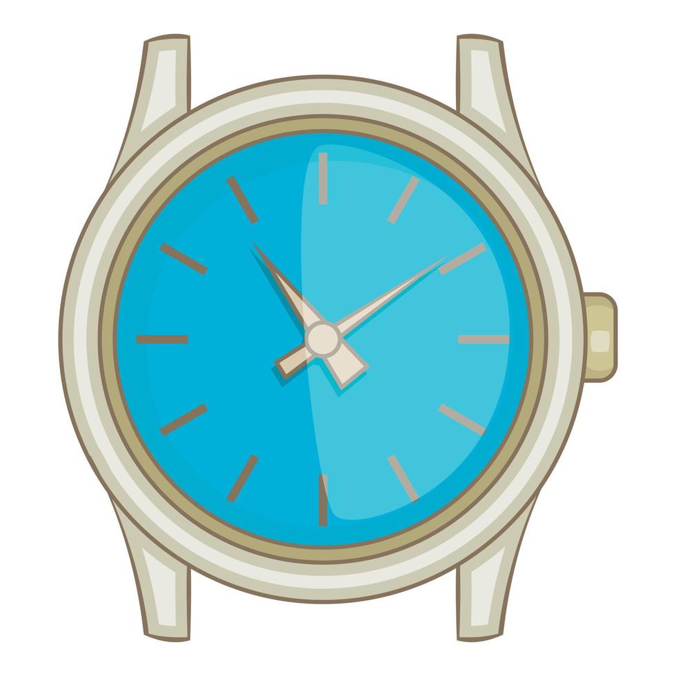 Swiss watch icon, cartoon style vector