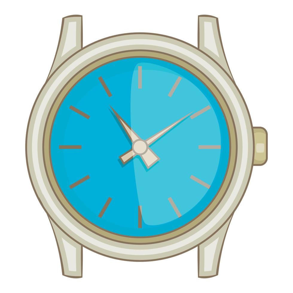 icono de reloj suizo, estilo de dibujos animados vector