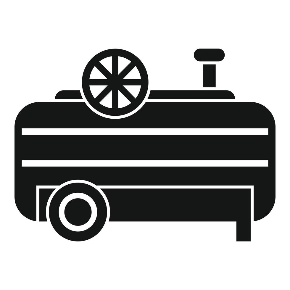 Machine air compressor icon, simple style vector