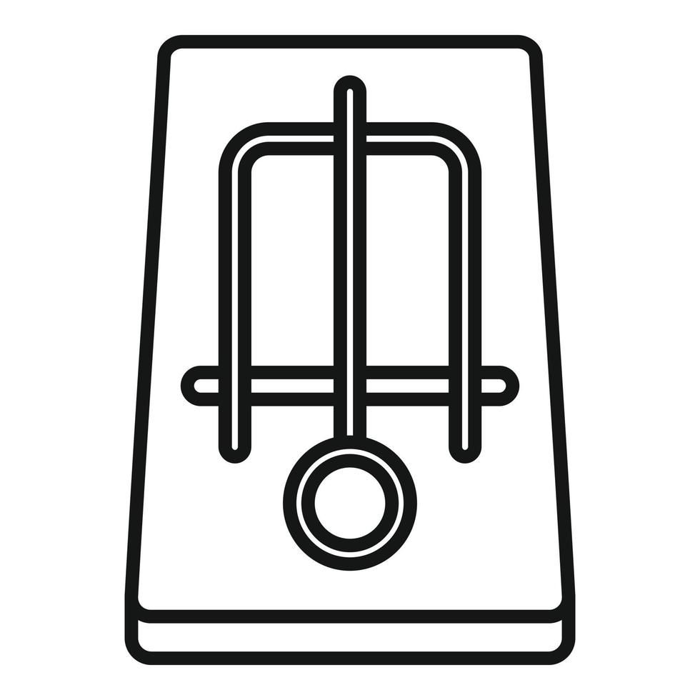 Mousetrap icon, outline style vector