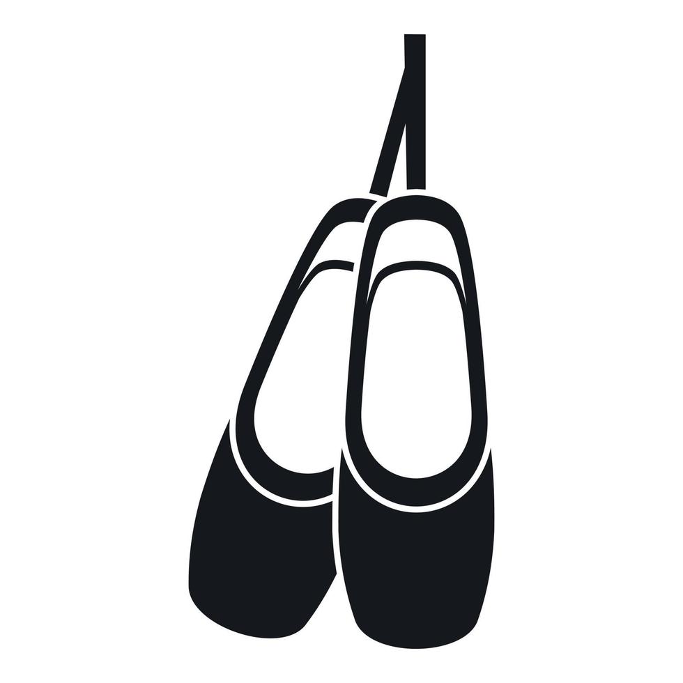 Pointe shoes icon, simple style vector