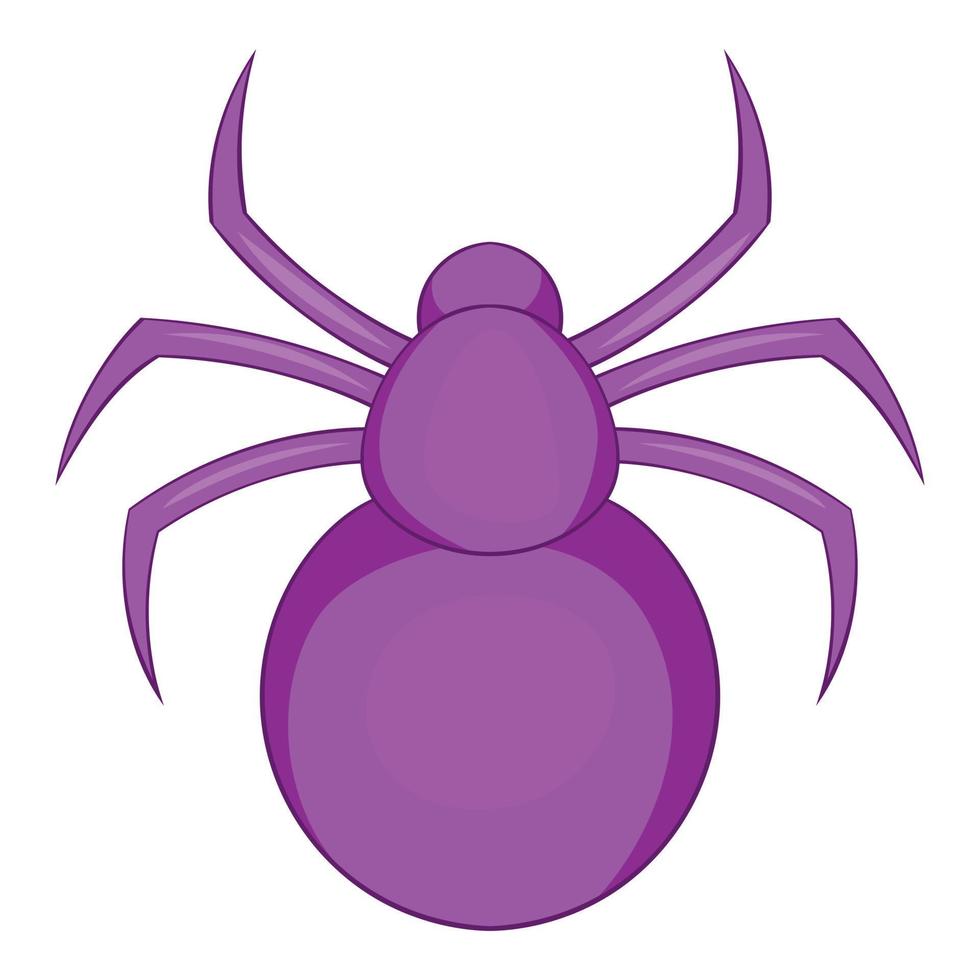 icono de araña, estilo de dibujos animados vector