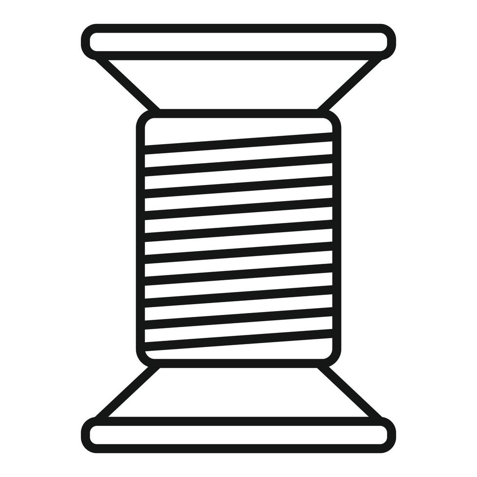 Thread wood bobine icon, outline style vector