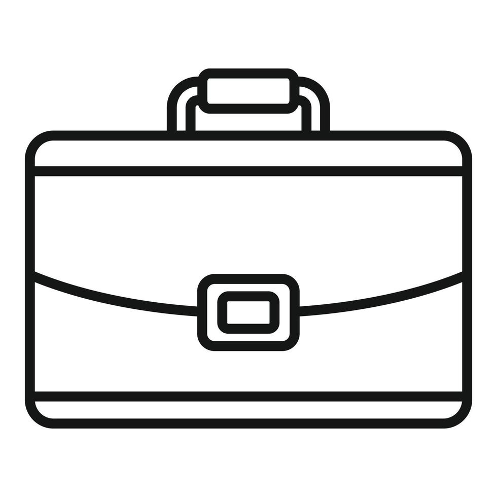 Marketing briefcase icon, outline style vector