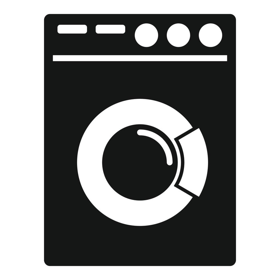 Wash machine icon, simple style vector