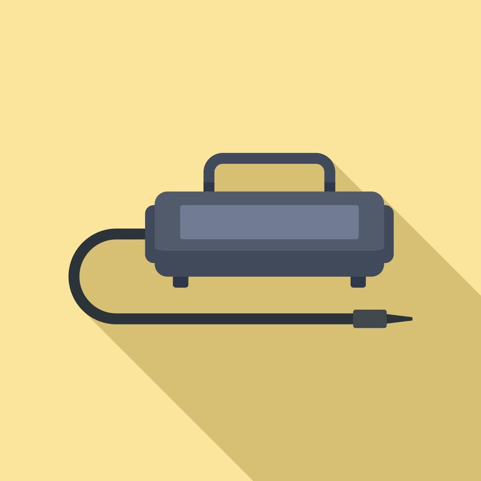 Stapler air compressor icon, flat style vector