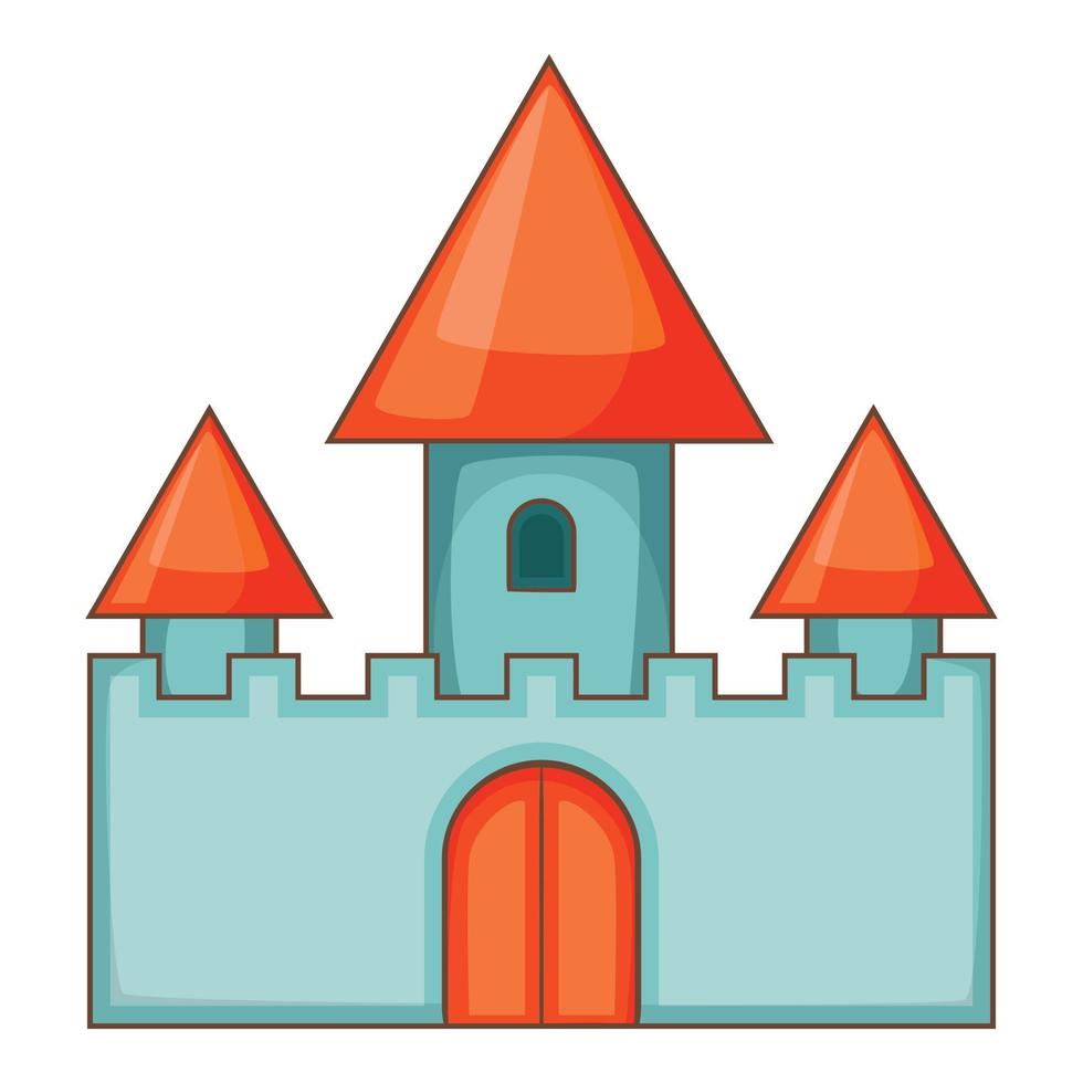 Chillon castle in Montreux icon, cartoon style vector