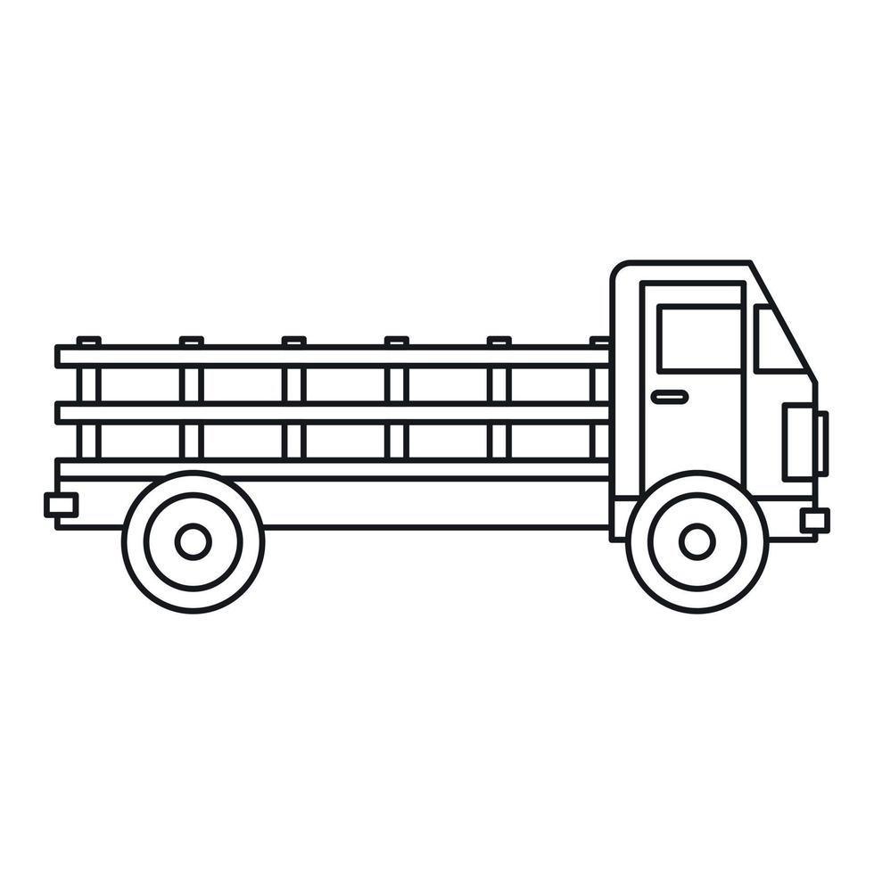 Truck icon, outline style vector