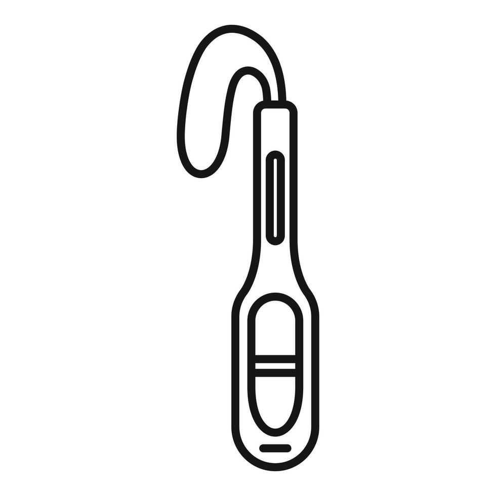 Portable metal detector icon, outline style vector