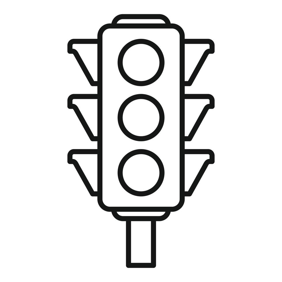 Trafic lights icon, outline style vector