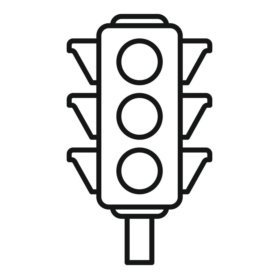 Trafic lights icon, outline style vector