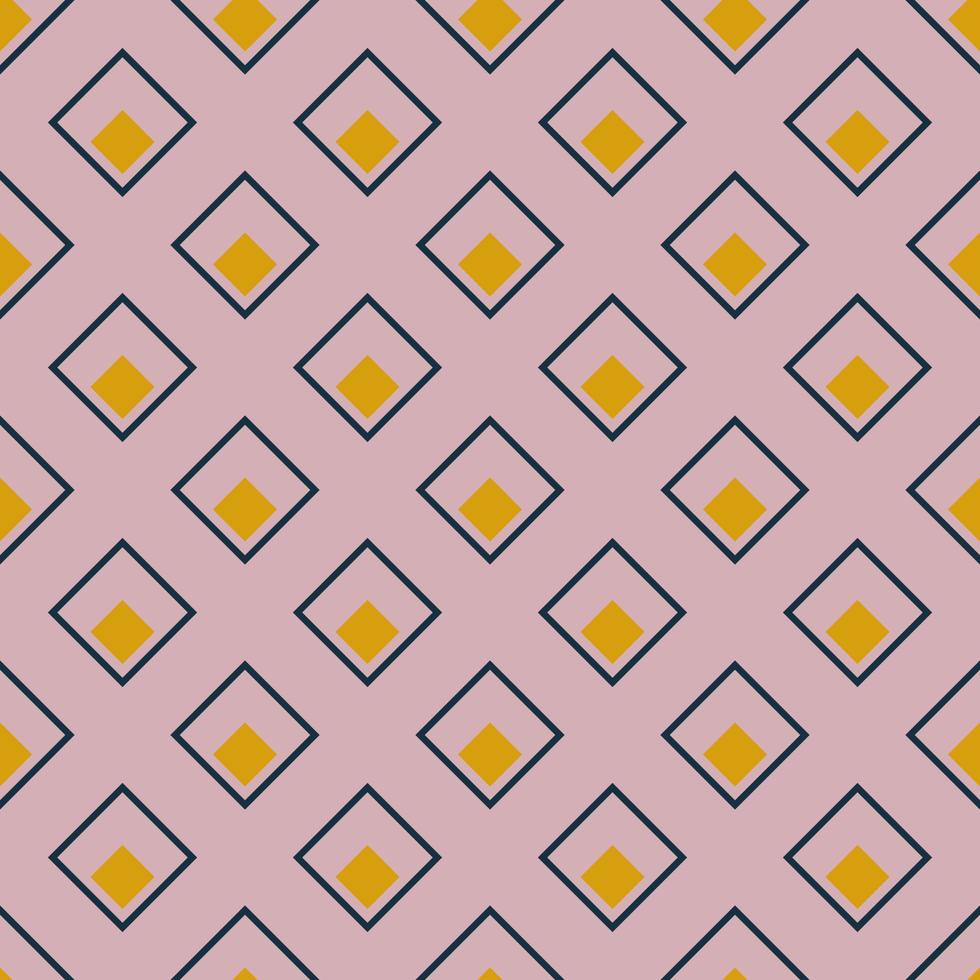 Seamless geometric pattern in art deco style with golden rhombus. Vector print for fabric background