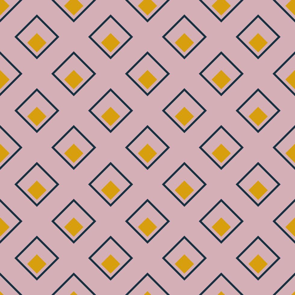 Seamless geometric pattern in art deco style with golden rhombus. Vector print for fabric background