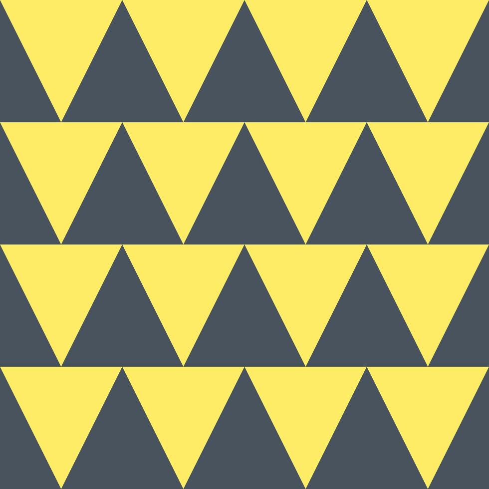 Seamless geometric pattern with grey triangles on light yellow background. Vector print for fabric background