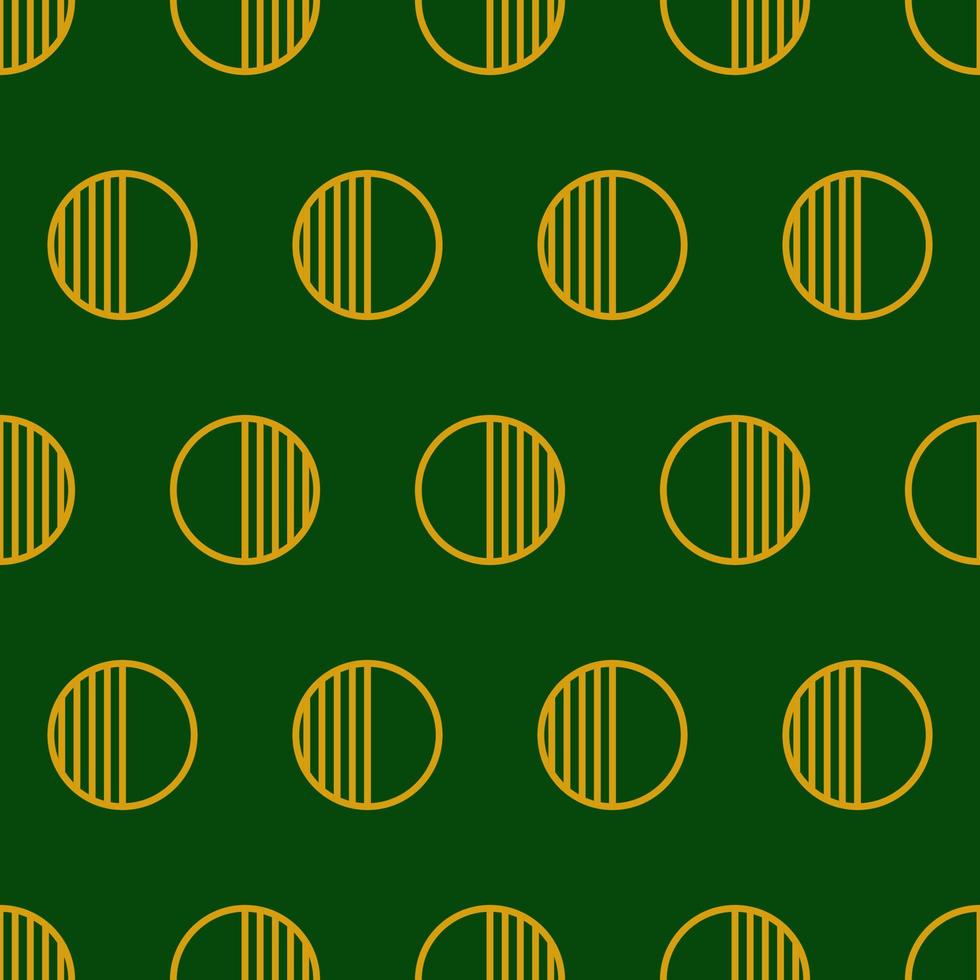 Seamless geometric pattern with gold rings. Vector print for fabric background