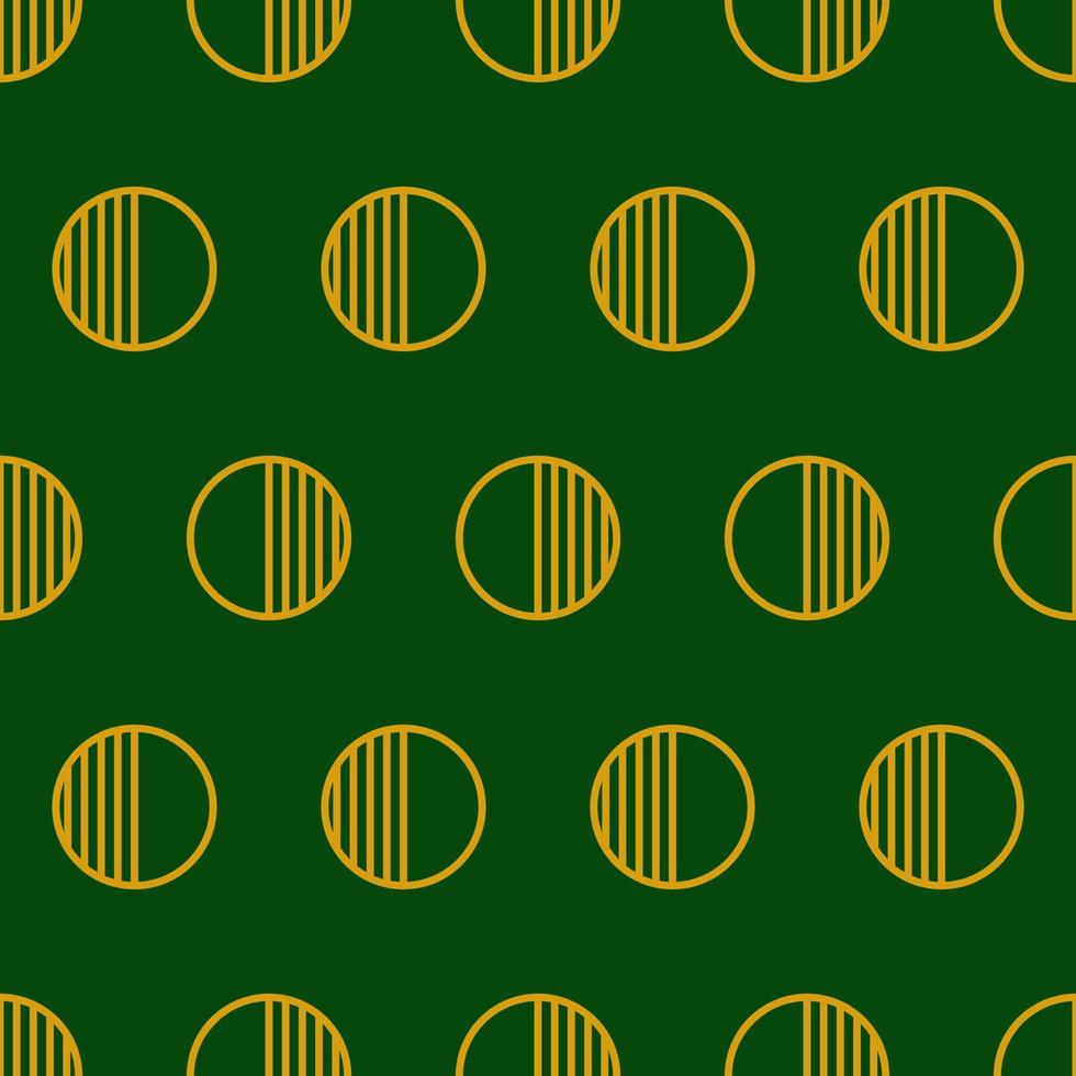 Seamless geometric pattern with gold rings. Vector print for fabric background