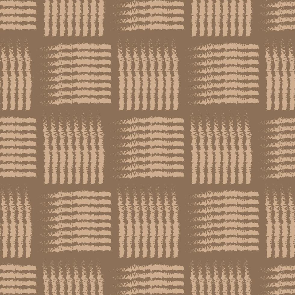 Seamless pattern with brush squares lines. Scandinavian style print for home decor. Vector illustration for textile background
