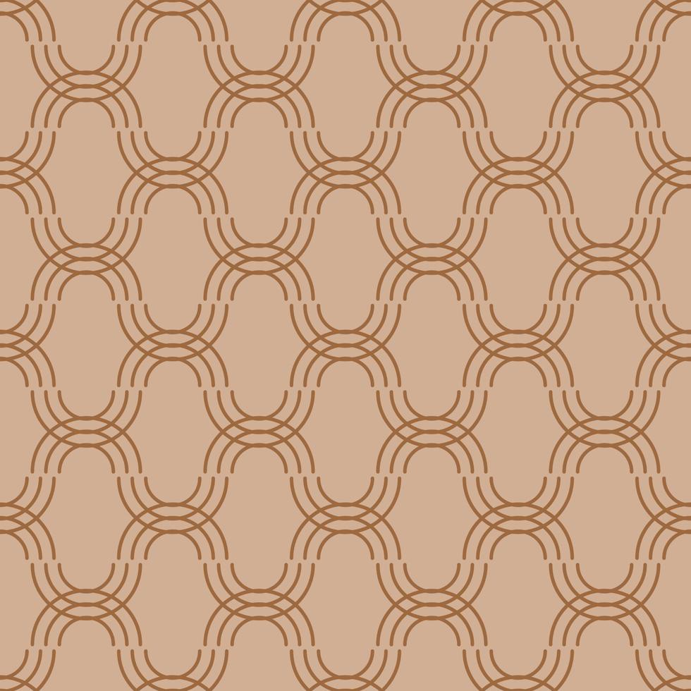 Seamless geometric pattern with line ornament on pink background. Vector print for fabric background, textile