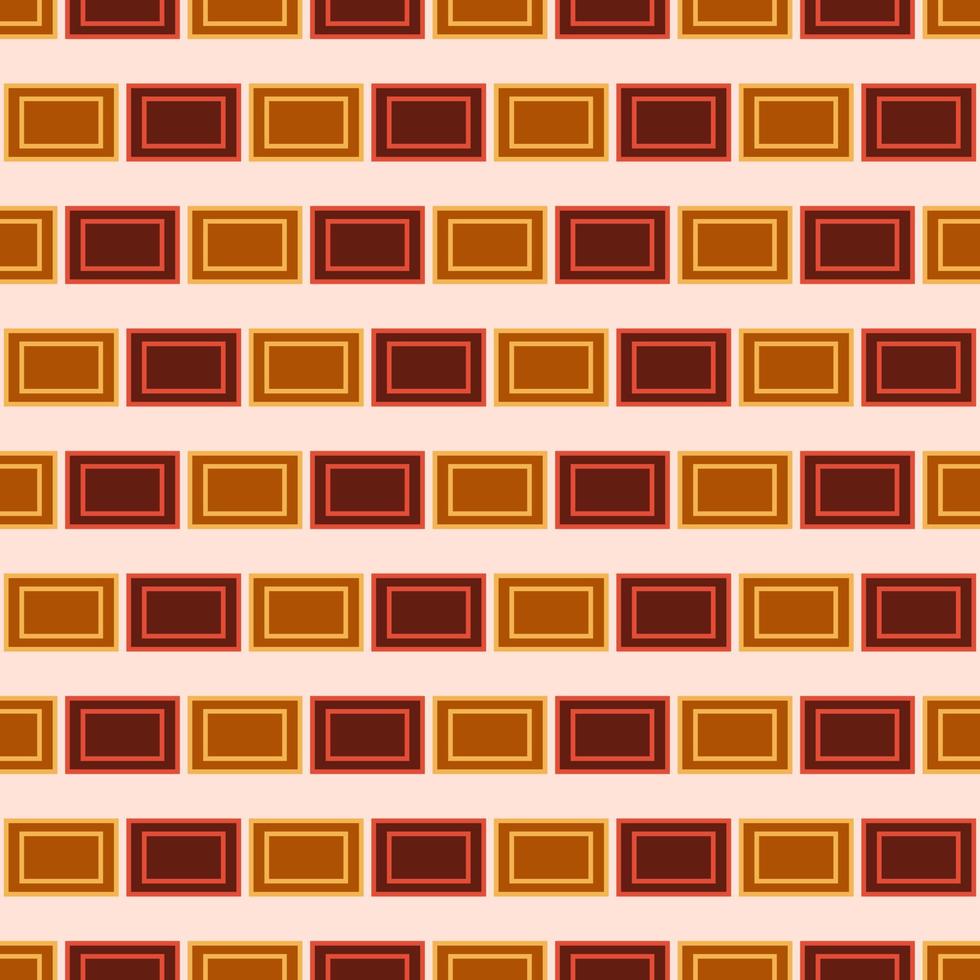 Seamless geometric pattern with color squares on pink background. Vector print for fabric background, textile