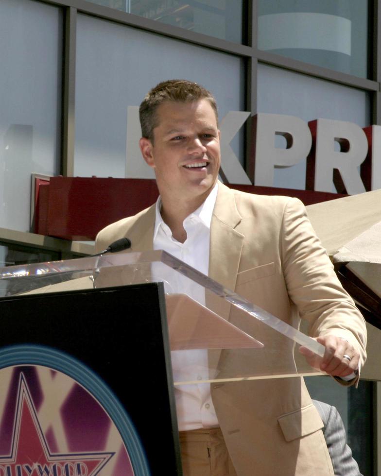 Matt Damon Matt Damon receives Star on the Hollywood Walk of Fame Los Angeles, CA July 25, 2007 2007 photo