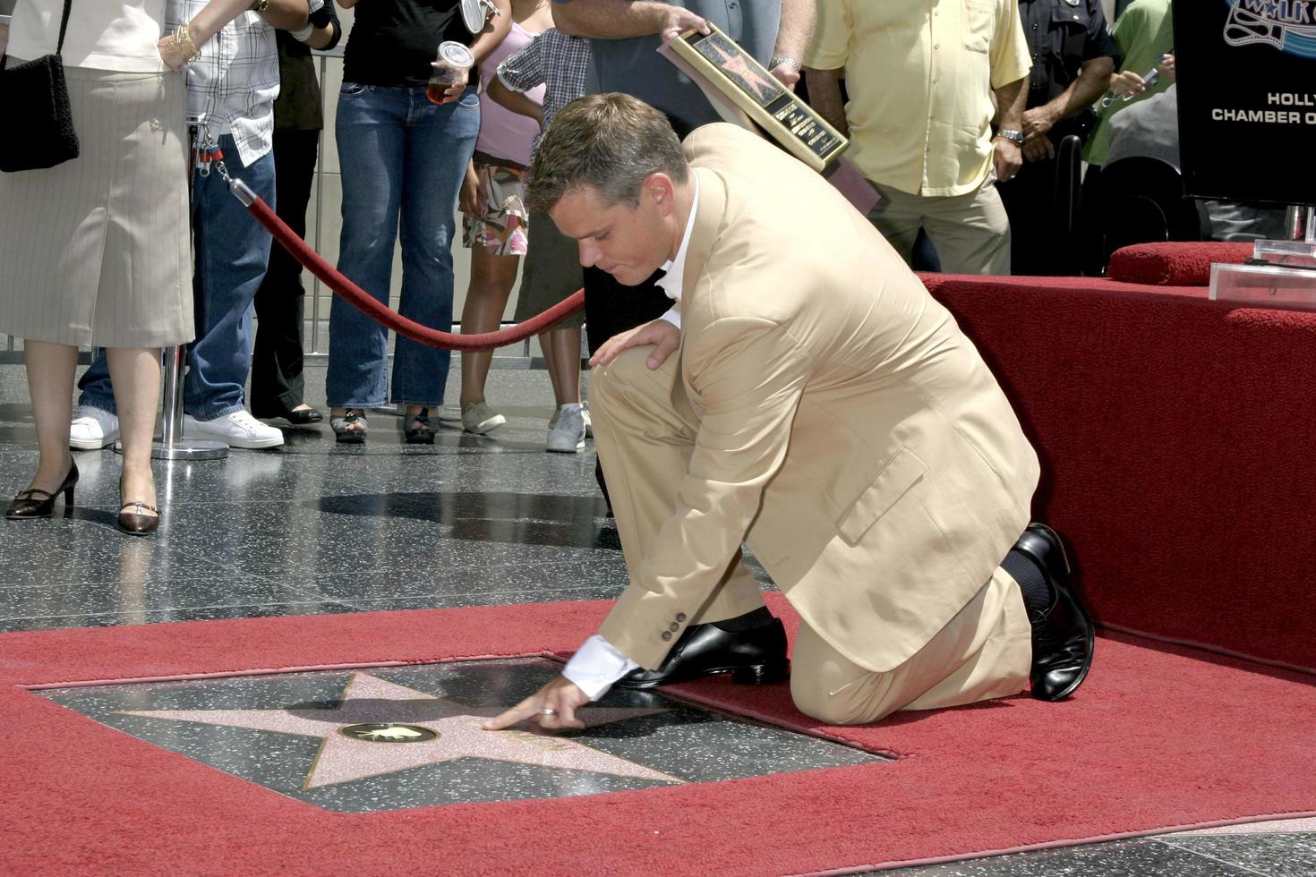 Matt Damon Matt Damon receives Star on the Hollywood Walk of Fame Los Angeles, CA July 25, 2007 2007 photo