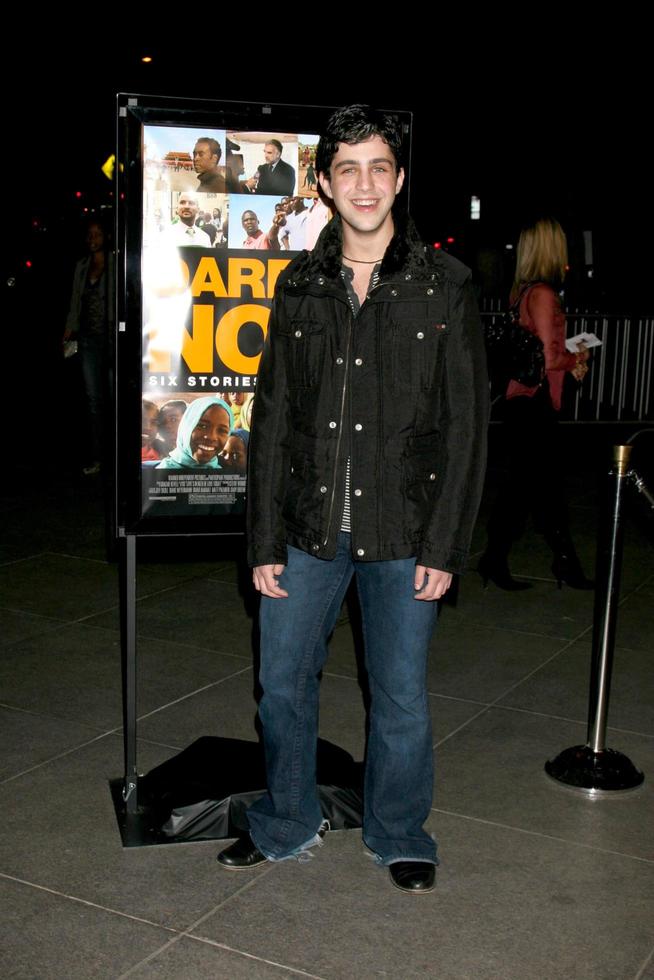 Josh Peck Darfur Now Screening Director s Guild of Ameria Los Angeles, CA October 30, 2007 2007 photo