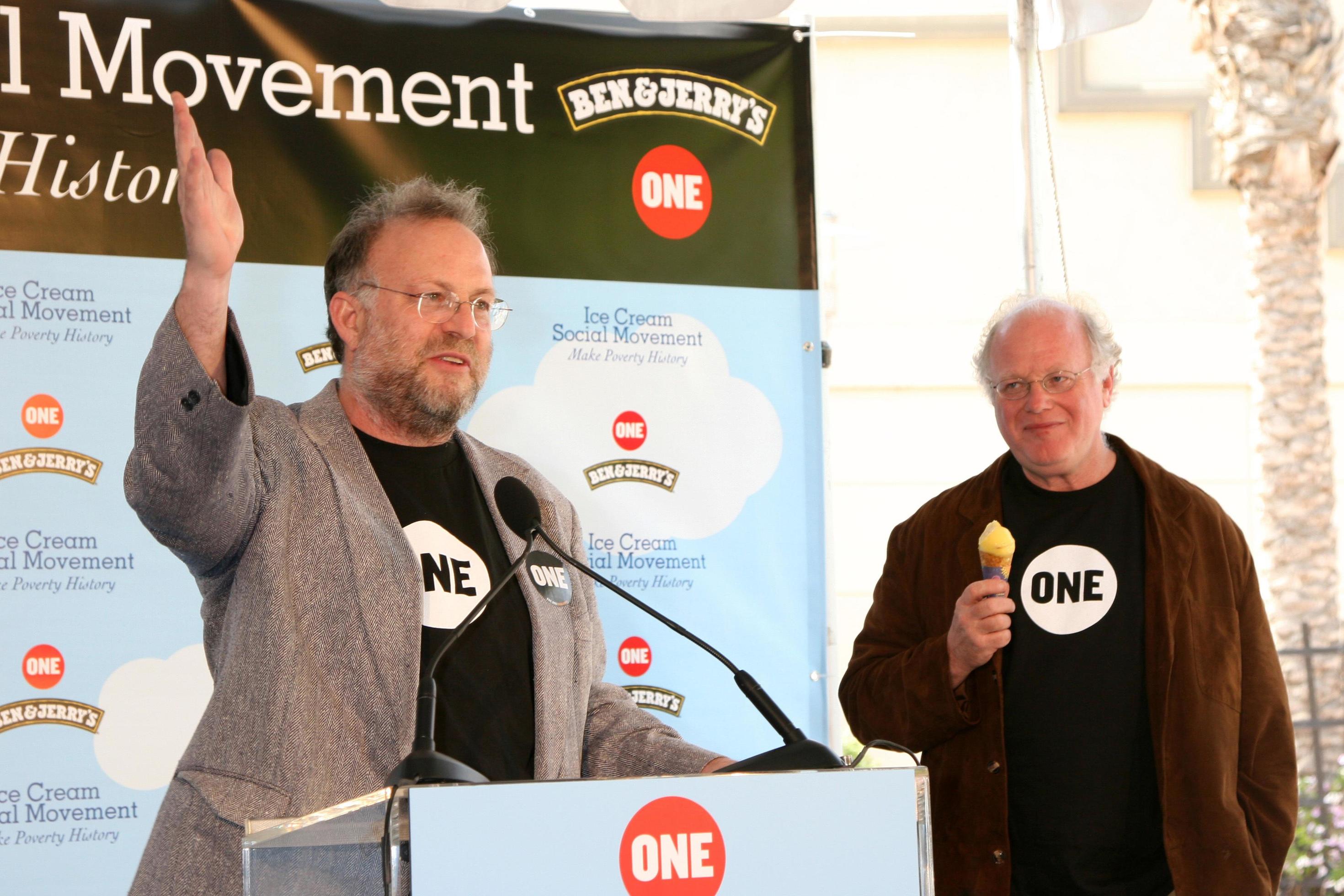 Jerry Greenfield and Ben Cohen of Ben and Jerry s Ben and Jerry s Press