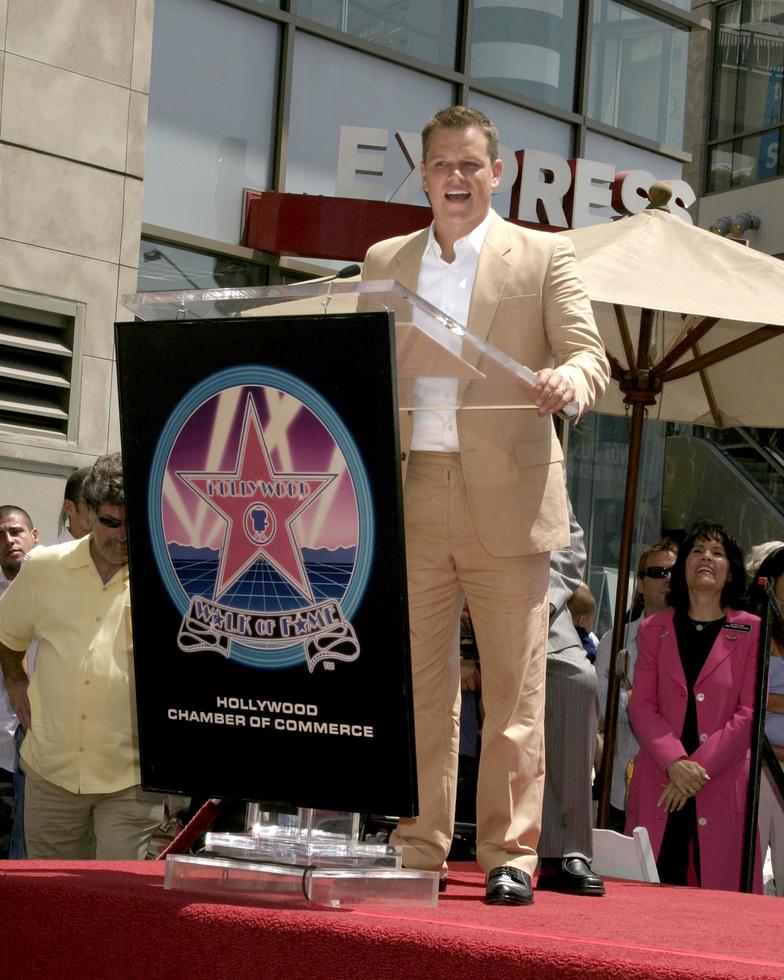 Matt Damon Matt Damon receives Star on the Hollywood Walk of Fame Los Angeles, CA July 25, 2007 2007 photo