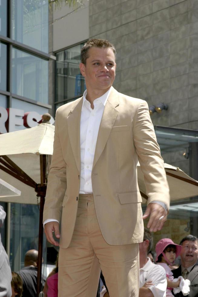 Matt Damon Matt Damon receives Star on the Hollywood Walk of Fame Los Angeles, CA July 25, 2007 2007 photo