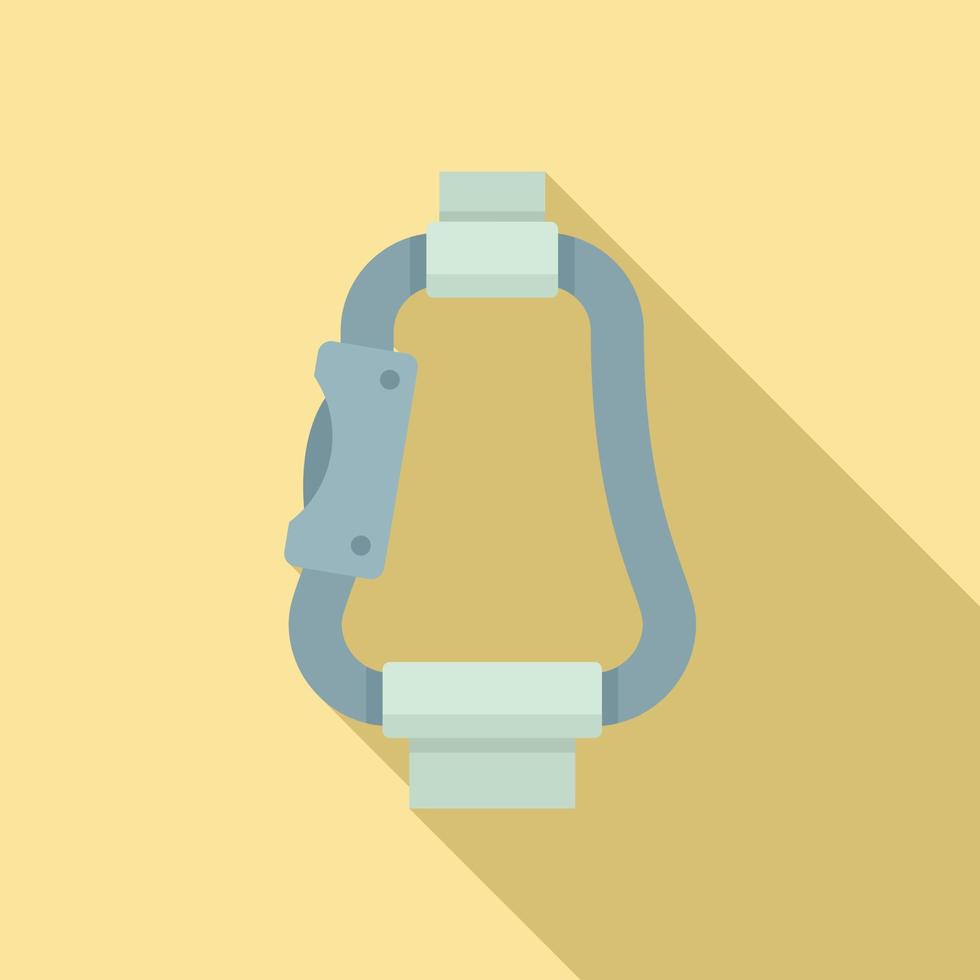 Parachuting carabine icon, flat style vector