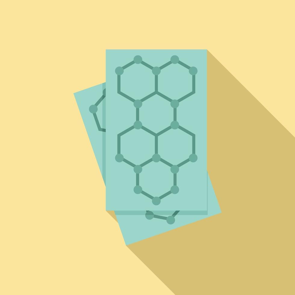 Nanotechnology icon, flat style vector