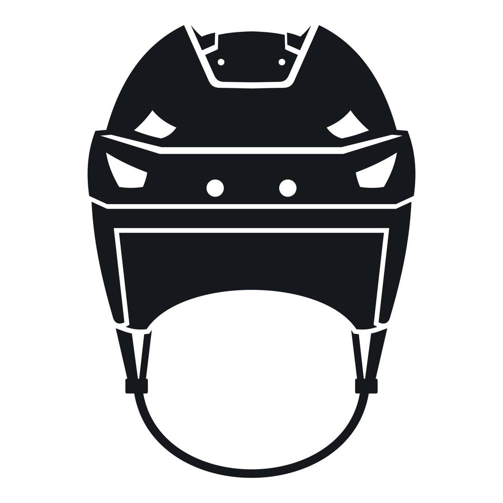 Hockey helmet icon, simple style vector