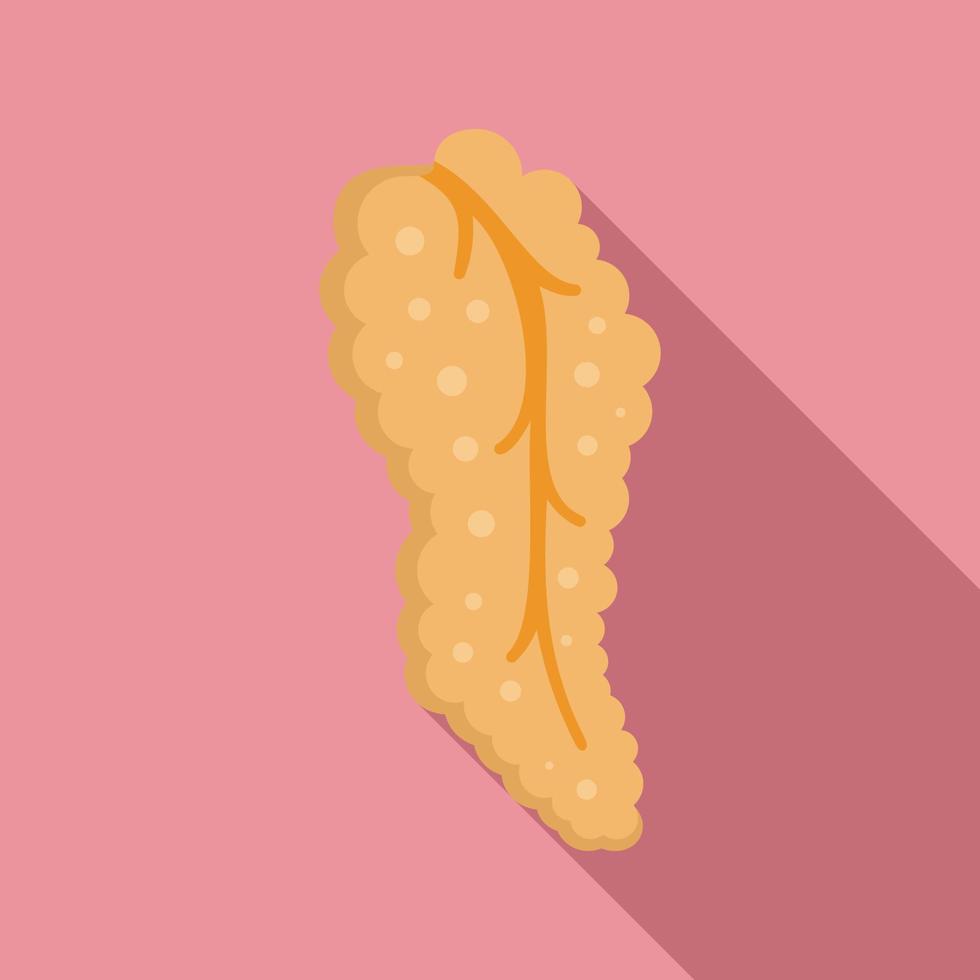 Digestion pancreas icon, flat style vector