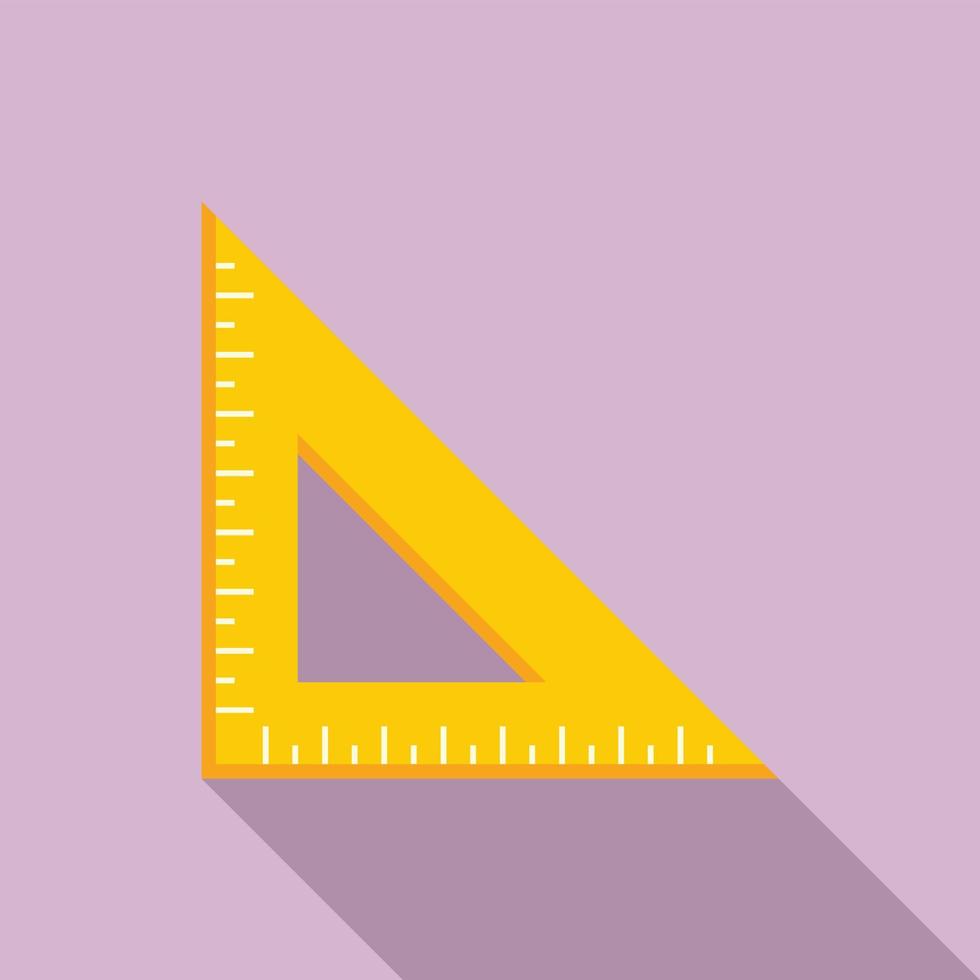 Angle ruler icon, flat style vector