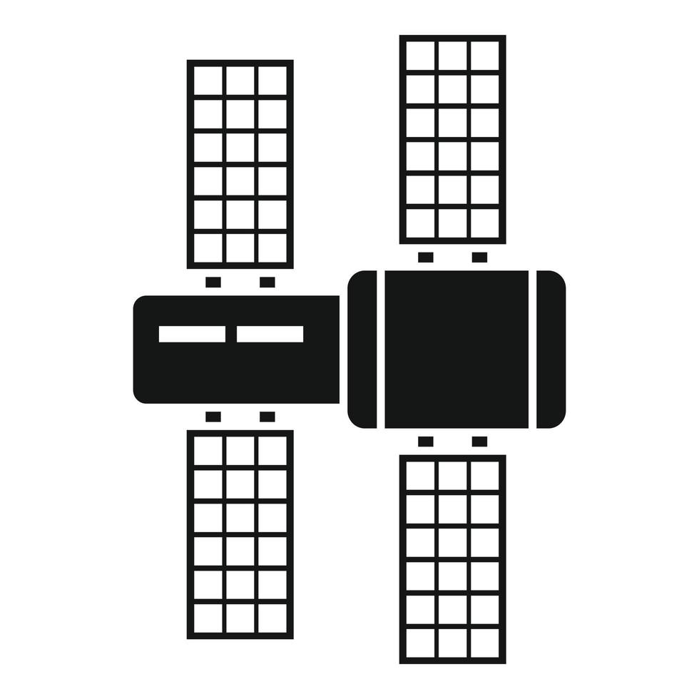 vector simple del icono de la estación espacial solar. estación internacional de astronautas