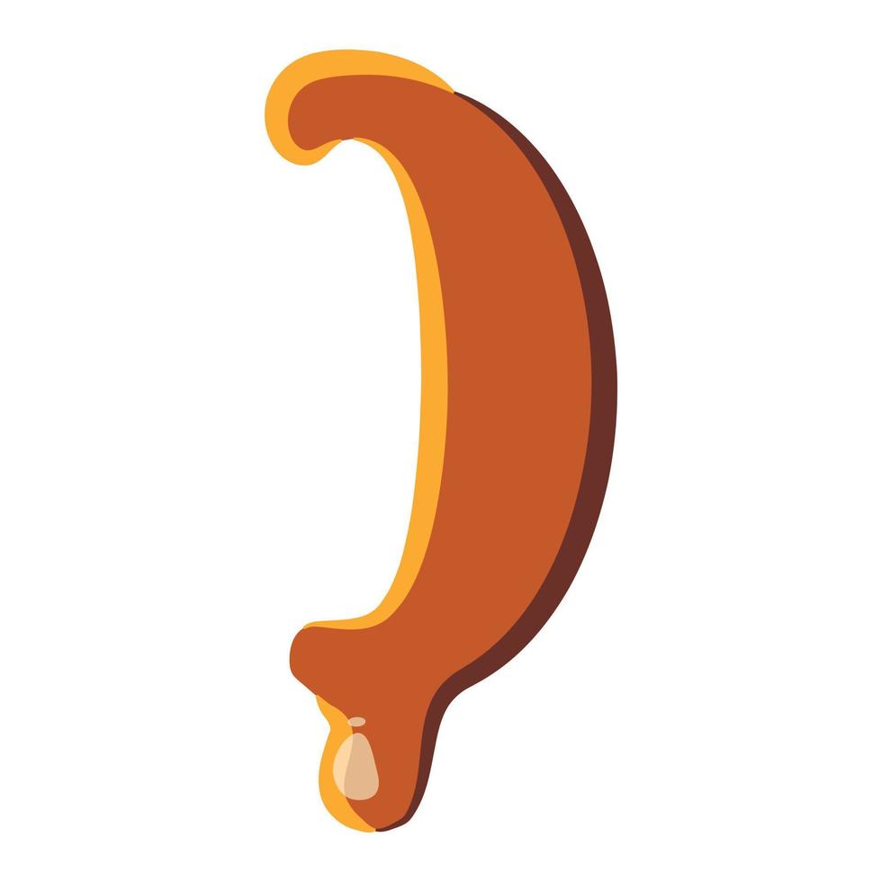 Right parenthesis from caramel icon vector