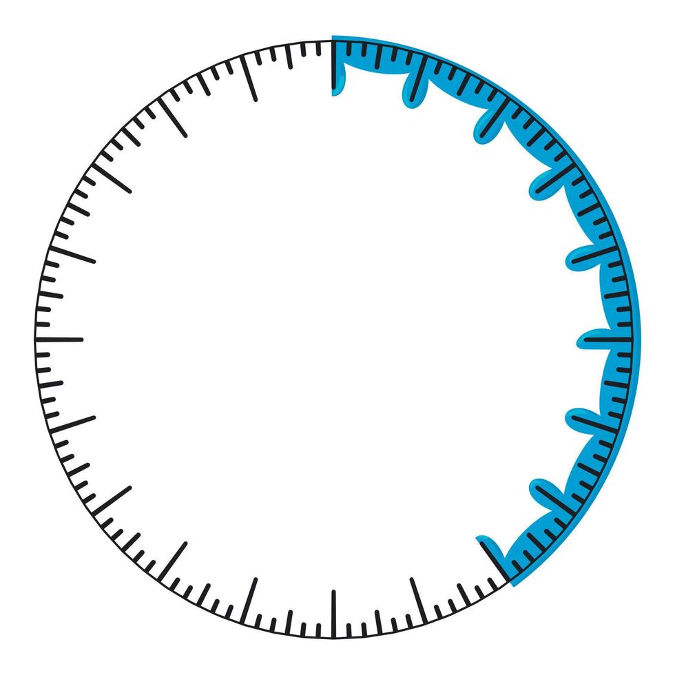 Round progress bar icon, cartoon style vector