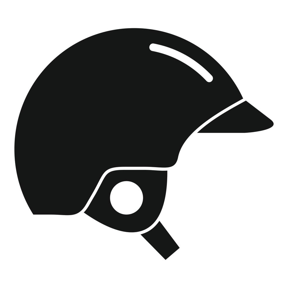 icono de casco de lanzamiento, estilo simple vector