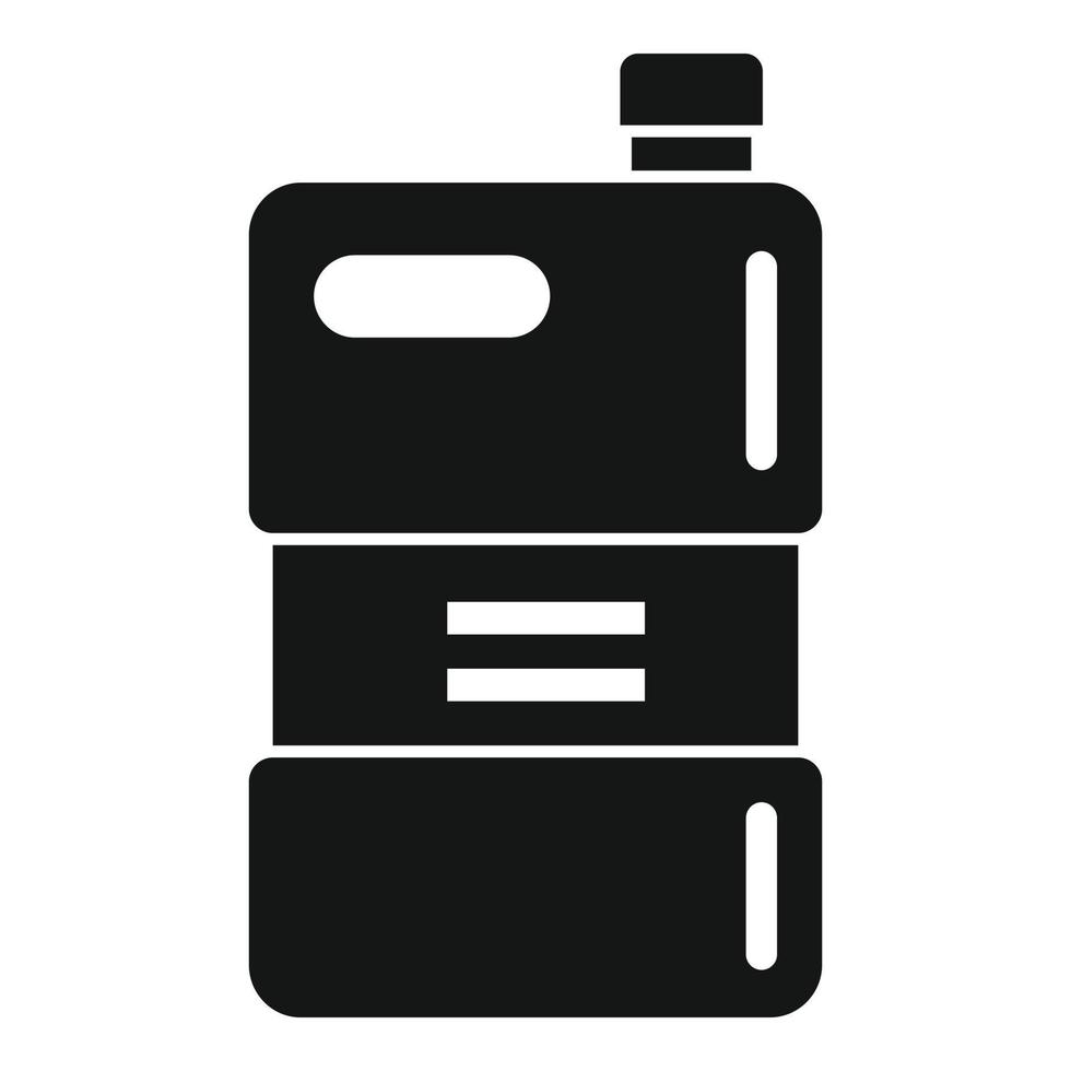 Bio fertilizer canister icon, simple style vector