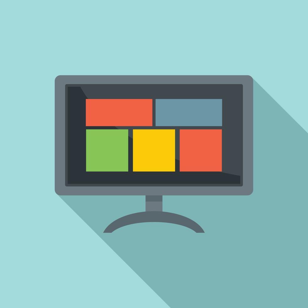 Computer software icon, flat style vector