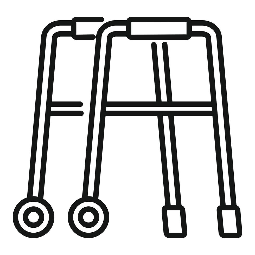Walking support icon, outline style vector