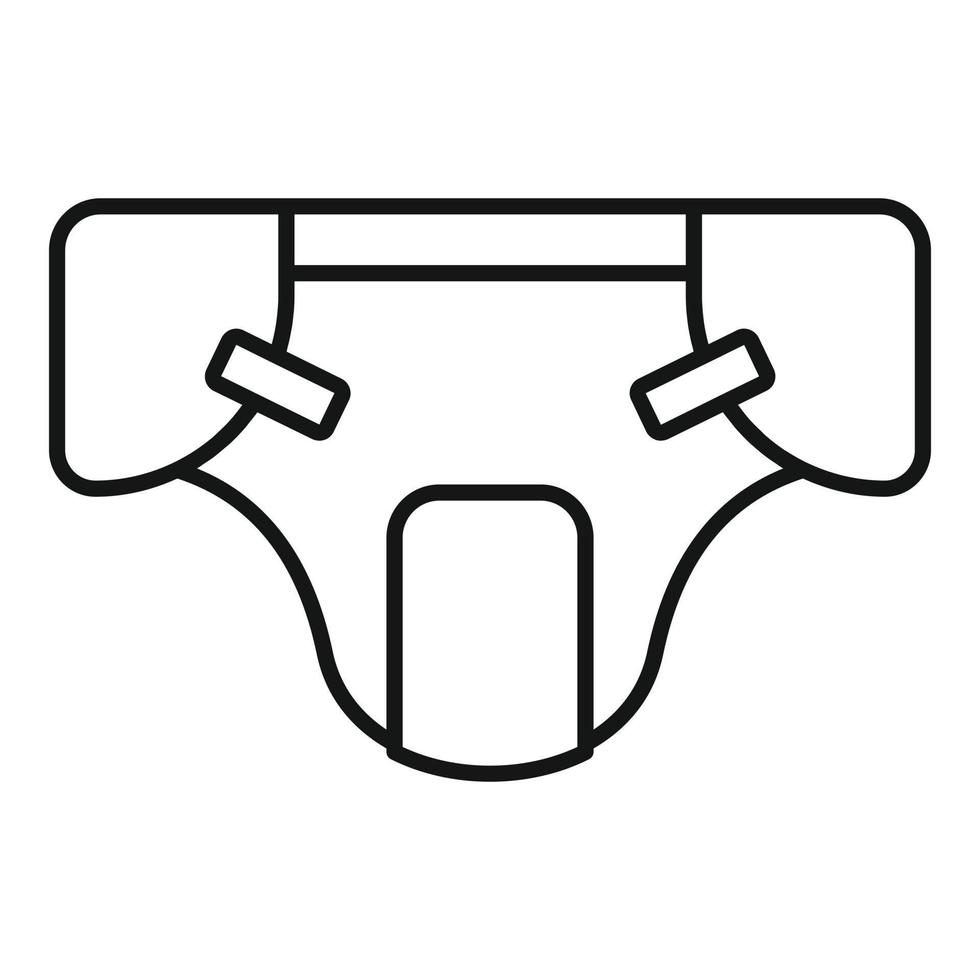 Object diaper icon, outline style vector