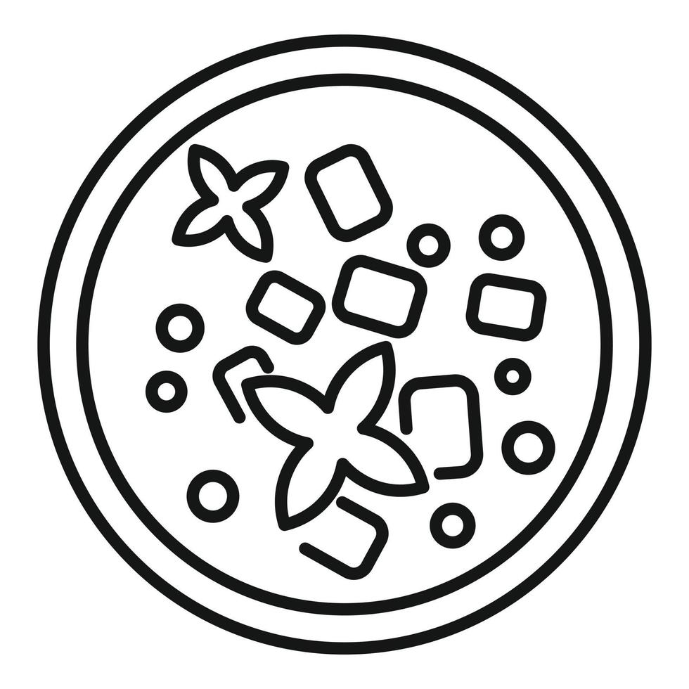 Greece food green soup icon, outline style vector