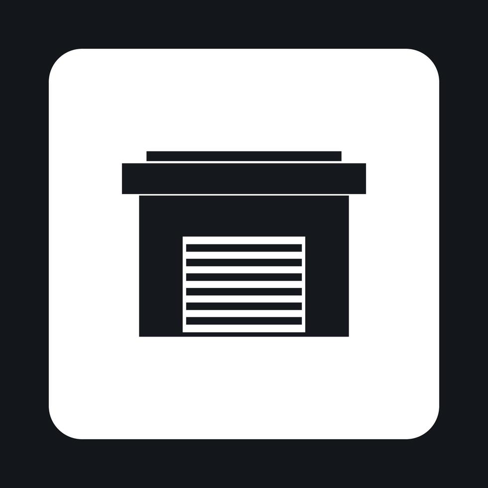 Garage icon in simple style vector