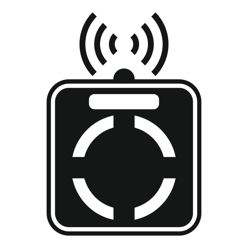 Wifi smart scales icon, simple style vector